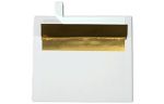 A9 Invitation Envelope (5 3/4 x 8 3/4) White w/Gold LUX Lining