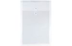 9 3/4 x 14 1/2 Plastic Envelopes with Button & String Tie Closure (Pack of 2) Clear