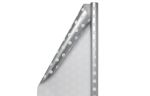 Christmas Design Wrapping Paper - (25 sq ft) Silver with White Polka Dots