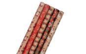 Christmas Wrapping Paper Set (5 Rolls) - (125 sq ft)
