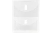 9 3/4 x 11 1/2 Plastic Multi Pocket Envelopes with Hook & Loop Closure - 2 Pockets - Letter Open End - (Pack of 12)
