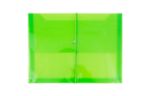 9 3/4 x 13 Plastic Expansion Envelopes with Elastic Band Closure - Letter Booklet - 2.5 Inch Expansion - (Pack of 12) Lime Green