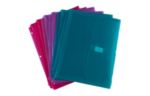 8 5/8 x 11 1/2 Plastic 3 Hole Punch Binder Envelopes with Hook & Loop - Letter Booklet - 1 Inch Expansion - (Pack of 6) Fashion Colors