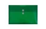 9 3/4 x 14 1/2 Plastic Envelopes with Button & String Tie Closure - Legal Booklet - (Pack of 12) Green