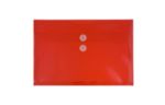 9 3/4 x 14 1/2 Plastic Envelopes with Button & String Tie Closure (Pack of 2) Red
