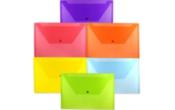 9 3/4 x 14 1/2 Plastic Envelopes with Snap Closure (Pack of 6)