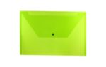 9 3/4 x 14 1/2 Plastic Envelopes with Snap Closure (Pack of 6) Lime Green
