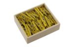 Small 7/8 Inch Wood Clips (Pack of 50) Yellow