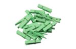1 3/8 Inch Wood Clip Clothespins (Pack of 20) Green