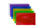 9 3/4 x 14 1/2 Plastic Envelopes with Hook & Loop Closure - Legal Booklet - (Pack of 6) Assorted