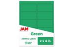 2 x 4 Rectangle Label (Pack of 120) Green