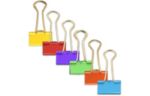 3/4 Inch Small Binder Clips (6 Packs of 25) Assorted