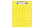 9 x 12 1/2 Paperboard Clipboard Yellow Polka Dot