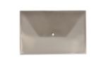 9 3/4 x 14 1/2 Plastic Envelopes with Snap Closure - Legal Booklet - (Pack of 12) Smoke Gray