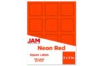 2 x 2 Square Label (Pack of 120) Neon Red