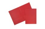 Two Pocket Matte Cardstock Presentation Folder (Pack of 6) Red Linen
