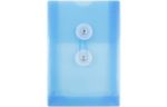4 1/4 x 6 1/4 Plastic Envelopes with Button & String Tie Closure (Pack of 12) Blue
