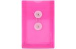 4 1/4 x 6 1/4 Plastic Envelopes with Button & String Tie Closure - Open End - (Pack of 6) Fuchsia Pink