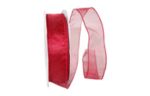 1 1/2" Sheer Lovely Value Wired Edge Ribbon, 50 Yards Rose Red