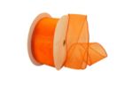 2 1/2" Chiffon Mono Sheer Ribbon, 50 Yards Orange