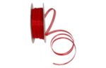1/8" Organza Filament Ribbon, 50 Yards Red