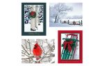 4 1/4 x 6 1/2 Folded Card Set (Pack of 16) Holiday Scene Assortment