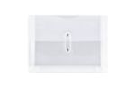 5 1/2 x 7 1/2 Plastic Envelopes with Button & String Tie Closure - Index Booklet - (Pack of 12) Clear