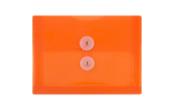 5 1/2 x 7 1/2 Plastic Envelopes with Button & String Tie Closure - Index Booklet - (Pack of 12)