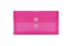 5 1/4 x 10 Plastic Envelopes with Button & String Tie Closure - #10 Booklet - (Pack of 12) Fuchsia Pink
