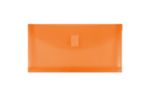 5 1/4 x 10 Plastic Expansion Envelopes with Hook & Loop Closure - #10 Booklet - 1 Inch Expansion - (Pack of 6) Orange