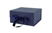 8 x 8 x 4 Collapsible Magnetic Gift Box w/Satin Ribbon