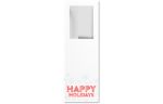 6 1/2 x 2 1/4 Photo Booth Photo Holder Happy Holiday's - White Gloss